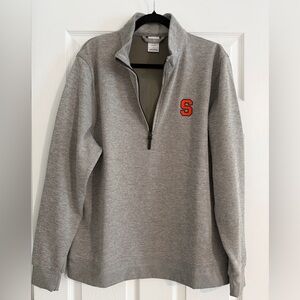 Nike Gray Zip-Up Sweater with Syracuse S embroidery- L